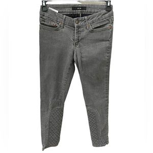 Joe’s Jeans Chelsea Grey Quilted Trim Moto Style Ankle Jean Size 28